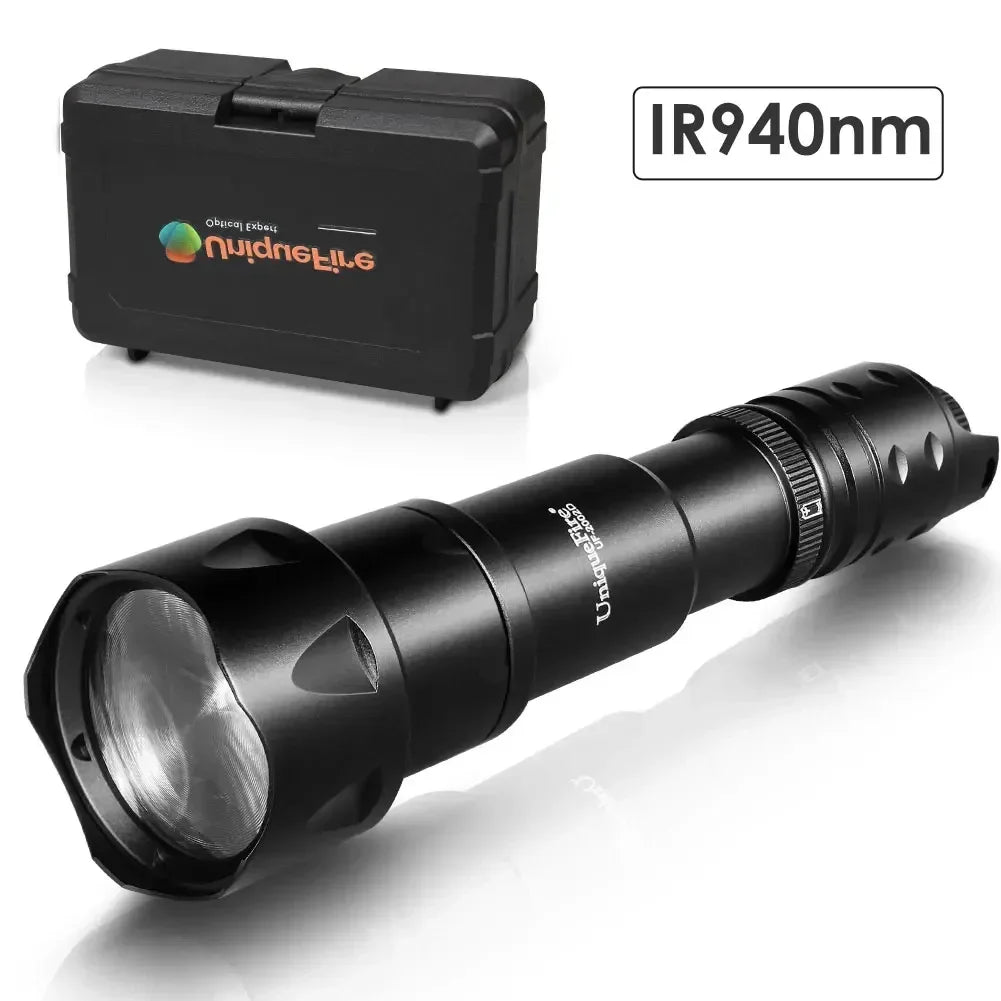 UniqueFire 2002D LED IR 940nm 850nm 810nm Hunting Flashlight Fresnel Lens Zoom Night Vision Dimmer Swtich Torch Max.1000 Meters