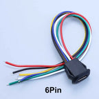 2/4/6Pin USB-C Type-C Waterproof Connector Charger Jack Direct Compression Female Socket Charging Interface With PH2.0 Terminal