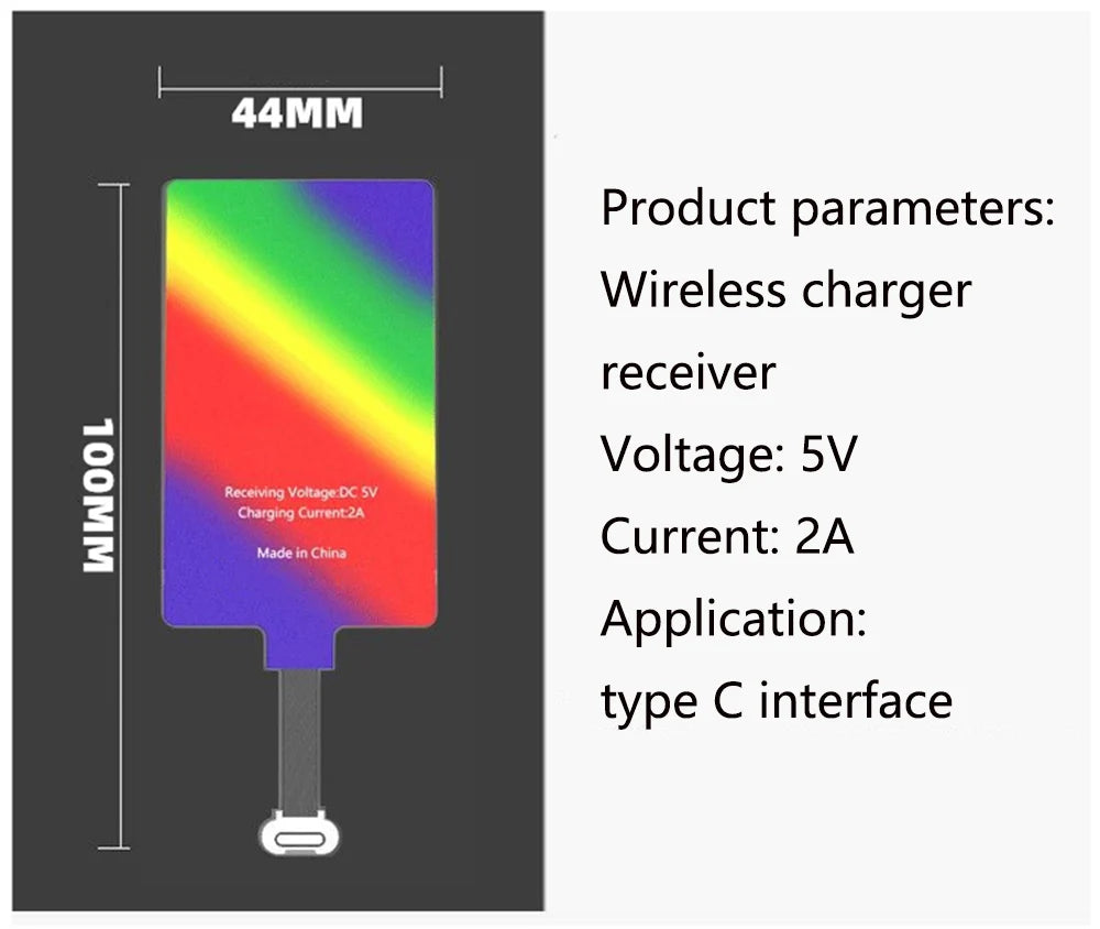Wireless Charging Fast Charger Receiver Coil 10W 5V 2A Universal USB Type C Type-C Port Charge For Huawei P20 P10 Samsung Xiaomi