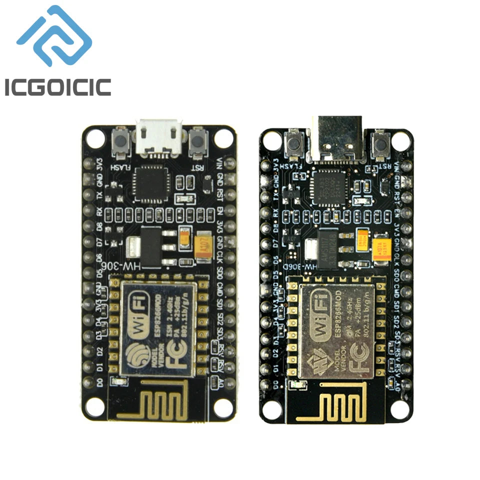 Wireless Module NodeMCU CP2102/CH9102X NodeMCU Lua V3 Board based ESP8266 MICRO TYPE-C WIFI IOT Internet of Development Board