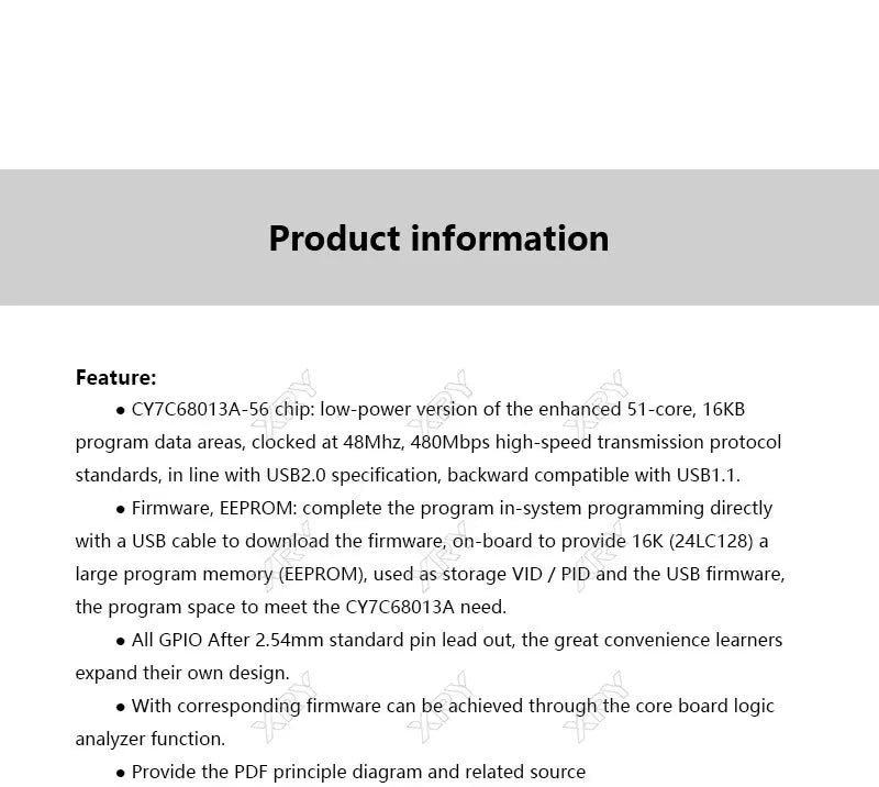 XRY EZ-USB FX2LP CY7C68013A USB Core Board Development Board USB Logic Analyzer With I2C Serial SPI Interface Module Mini USB