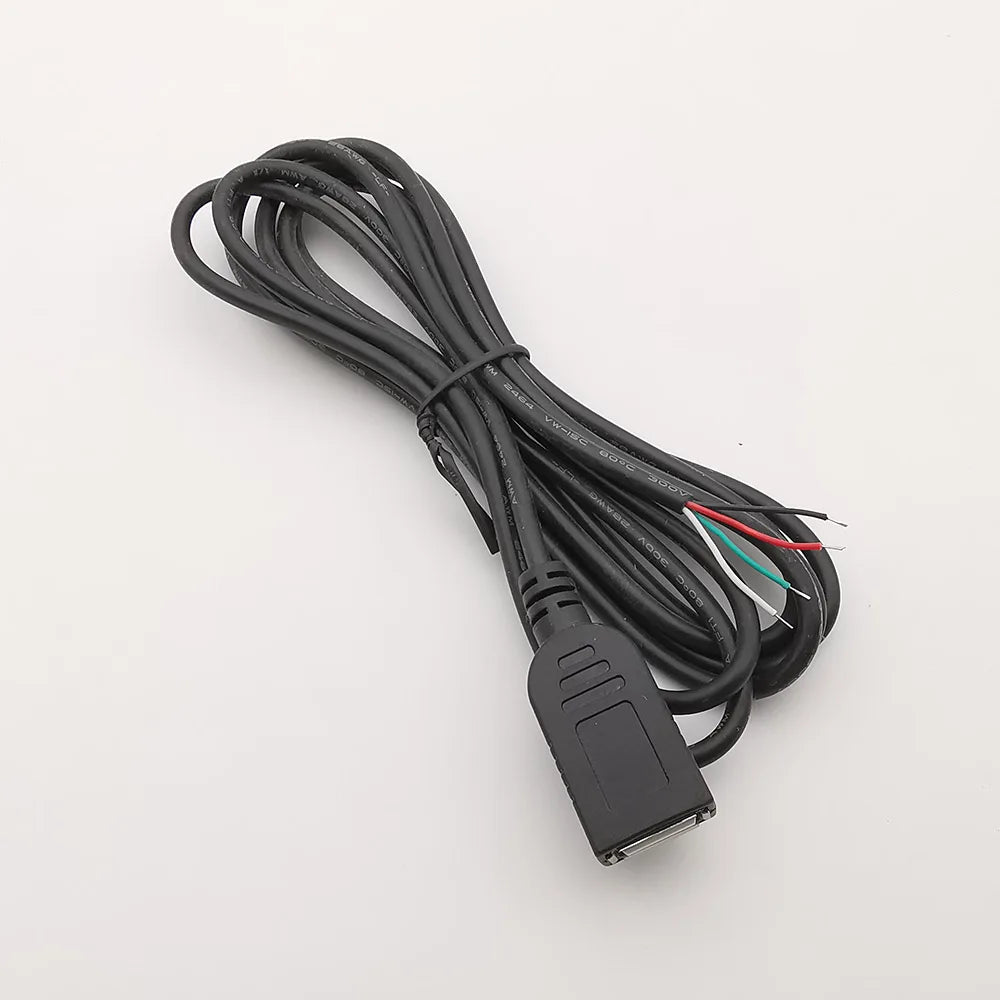 5V USB 2.0 A Female Male Power Supply Cable Connector 2Pin 4Pin Wire Charge Extension Cable Adapter Welding Line DIY 0.3m 1m 2m