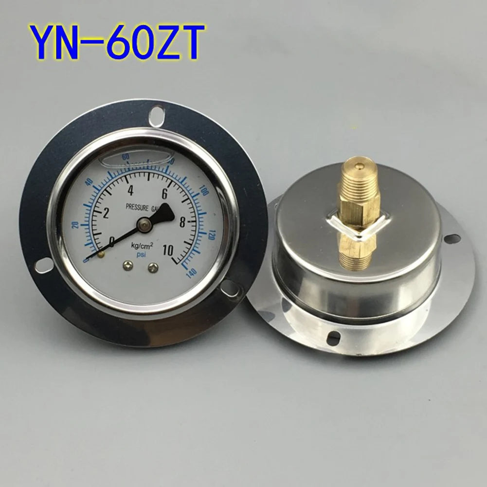Industrial Pressure Monitoring Axial Edge Gauge Easy Installation Pressure Meter Barometer Seismic Pressure Meter