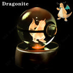 Pokemon Crystal Ball 3D Mewtwo Pikachu Gengar Pokeball 3D Night Light Lamp Glass Statue Pokemon Crystal Ball Birthday Gift