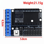 1PCS NodeMCU Motor Shield Board L293D for ESP-12E from ESP8266 esp 12E kit diy rc toy wifi rc smart car remote contro