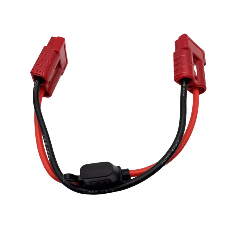 50A Gray Plug Connector Terminal 6mm 10AWG Solar Panel Extension Cable Silicone with Fuse for Car Battery Solar Panel Connect