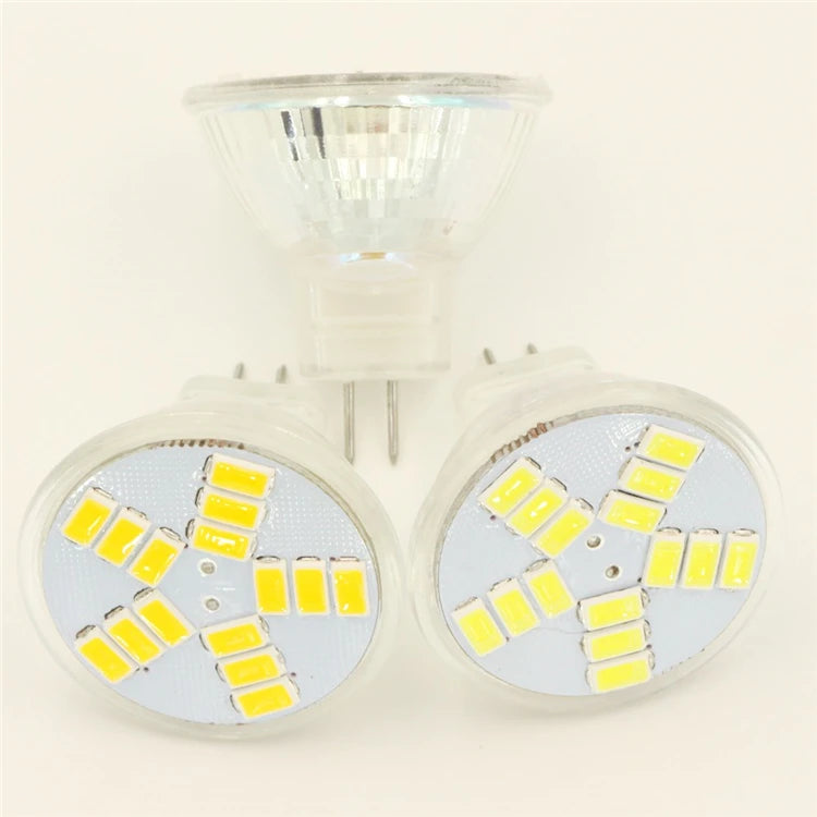MR11 GU4 Mini LED Spotlight Bulbs AC DC12V 5730SMD 7W 15LEDs Super Bright Cool Warm White Lamp Replace 40W Halogen Light