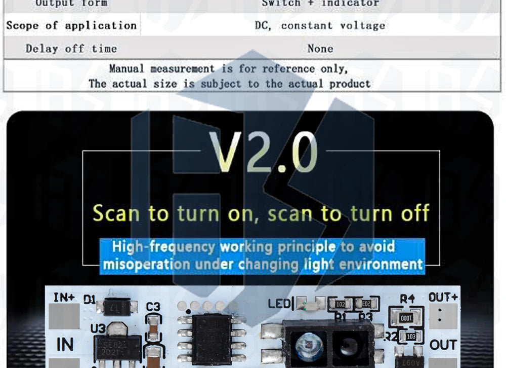 Touch Switch Capacitive Module 5V-24V 3A LED Dimming Control Lamps Active Components Short Distance Scan Sweep Hand Sensor Touc