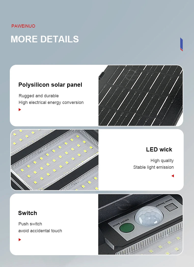 12000W Solar Lights Commercial LED Outdoor Dusk To Dawn Solar Street Lamp Waterproof Backyard Garden Security Lighting IR Sensor