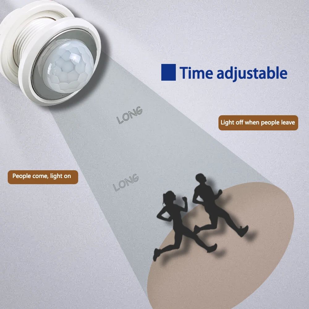 DC 5V 12V 24V 100W PIR Sensor Switch, Adjustable Time & Photocell Mode, High Power Infrared Motion Detector for LED Lighting