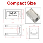 ProPatch Shielded RJ45 Cat7 Cat6/CAT6A Coupler RJ45 Coupler, Female to Female Ethernet Extender Adapter Inline Ethernet Coupler