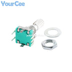 2pcs/1pc EC11 360 Degree Rotary Encoder Module with Knob Cap Potentiometer Digital Pulse Output for Household Electric Appliance