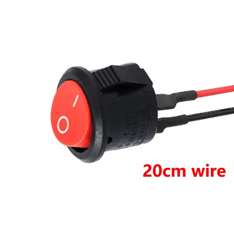 5Pcs KCD1 Mini Rocker Switch 6A/250V 10A/125V Power Switch ON OFF with Wire Cable Toggle Switch for Car Automotive Boat