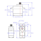 1/2/4/10PCS Feetech FS90MG 2.2KG 9g Digital Servo Metal Gear Micro Servo Motor 4.8-6V 180 Degree for 450 Helicopter Robot RC Car