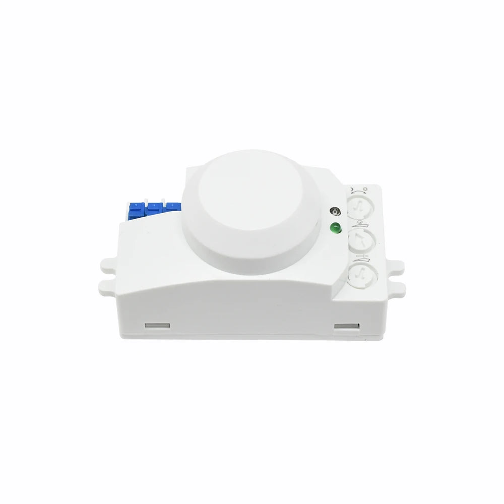 Indoor best quality microwave radar sensor light switch human movement DC12V-24V AC100V/220V-240V 5.8GHz with housing