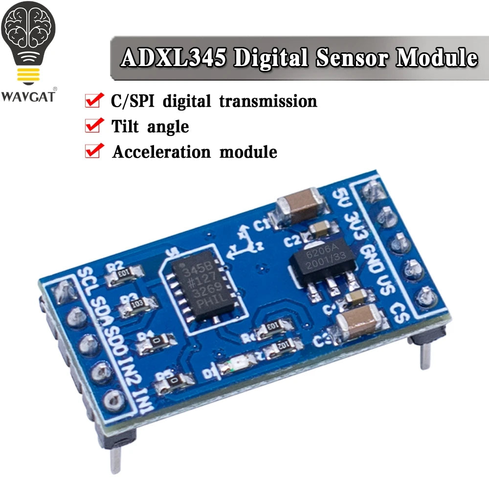 ADXL345 IIC /SPI Digital Inclination Sensor Acceleration Module Factory Direct Sales
