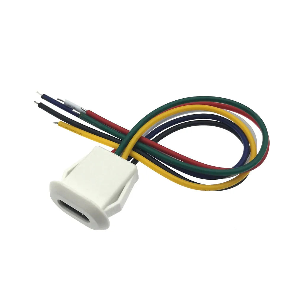 USB-C 2pin 4pin 5pin High Current Charging Socket With Data TYPE-C Female Type C PH2.0 Waterproof Female Connector Jack