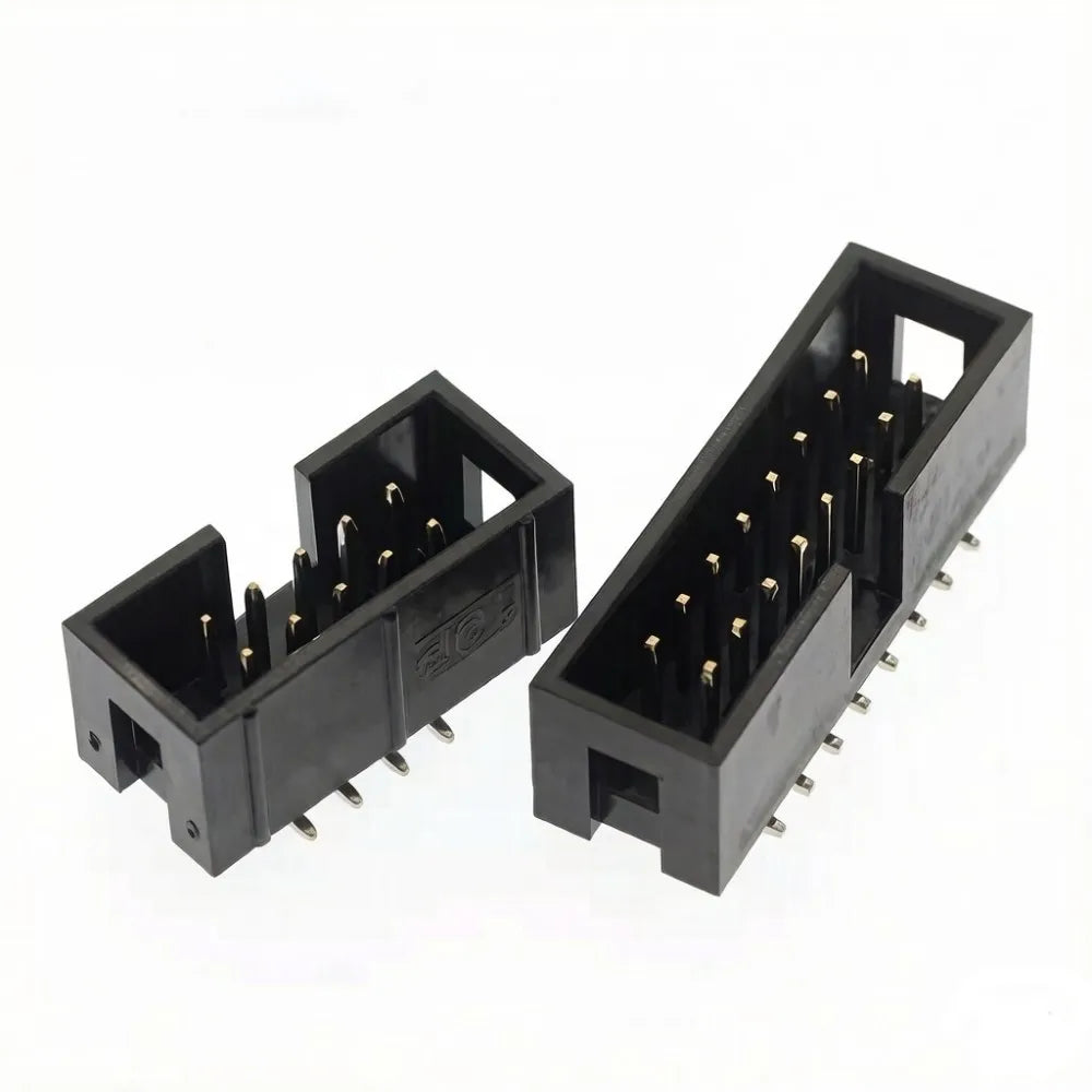 10PCS DC3 2.54mm Pitch SMT SMD Horn Connector 6P 8P 10P 12P 14P 16P 20P 30P 40P PCB Mount IDC Box Male Header JTAG ISP Socket