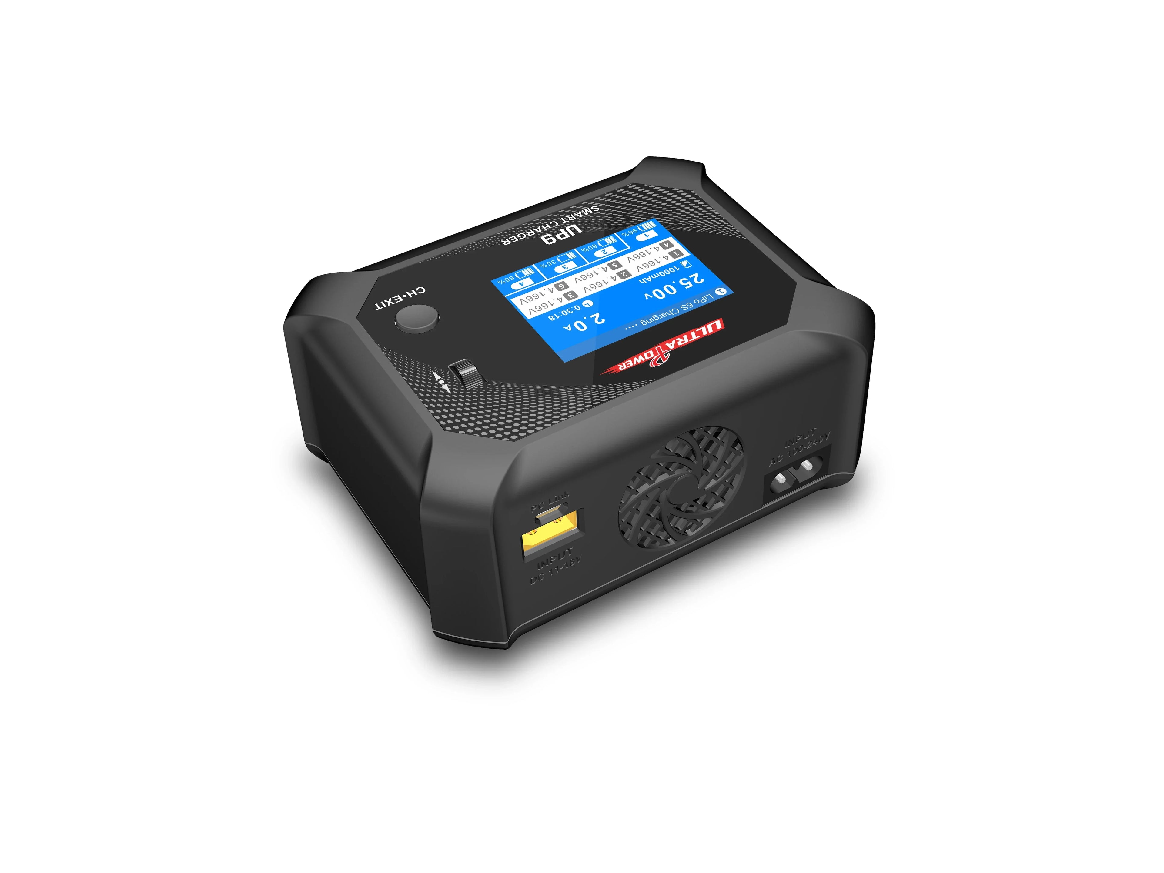 UltraPower UP9 Smart Balance Charger Discharger AC 100W DC 200W 4 Channel 4CH LCD for 1-6S Lipo LiHV Lilon LiFe NiMH Battery