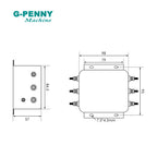 EMI Filter 3 Phase 10A 20A 30A 40A 50A 60A Switch Power Supply Filter 110V 250V 380V 440V Switching Power Supply Wave Filter