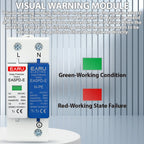 EARU AC SPD 1P/3P+NPE 50KA T1 T2 385V 275V House Lightning Surge Protector Protective Solar Low-Voltage Arrester Device Din Rail