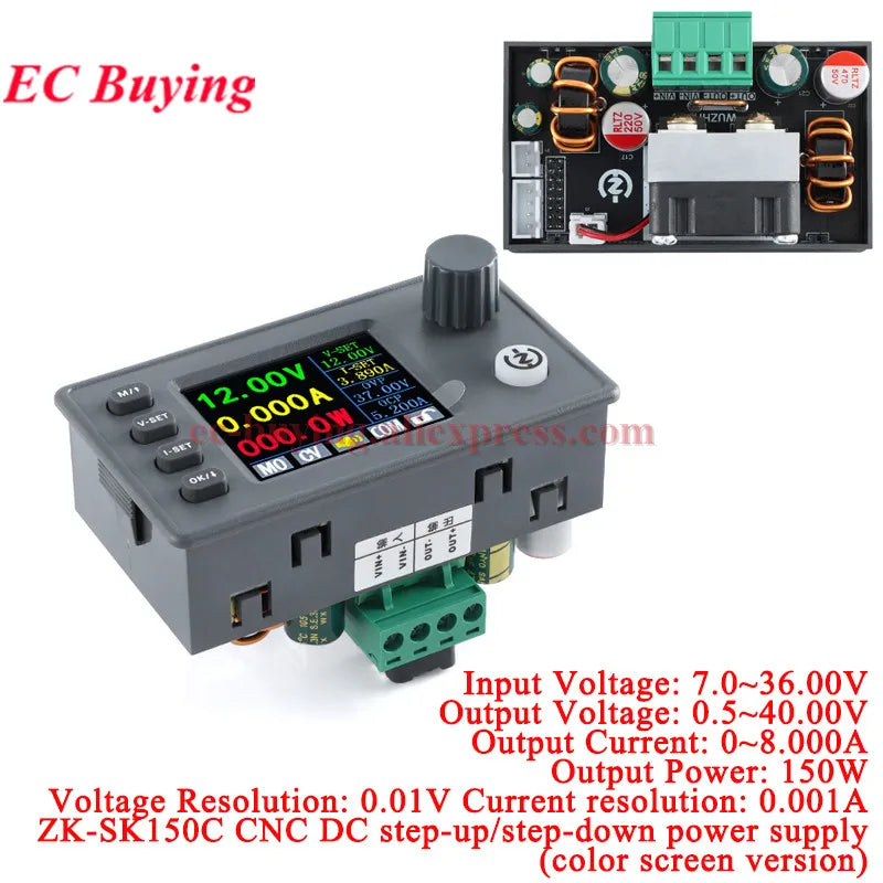 SK150 SK120 SK60 SK150S Buck Boost Converter 150W 120W 60W CNC CC CV MPPT Power DC Adjustable Regulated Solar Charging Module