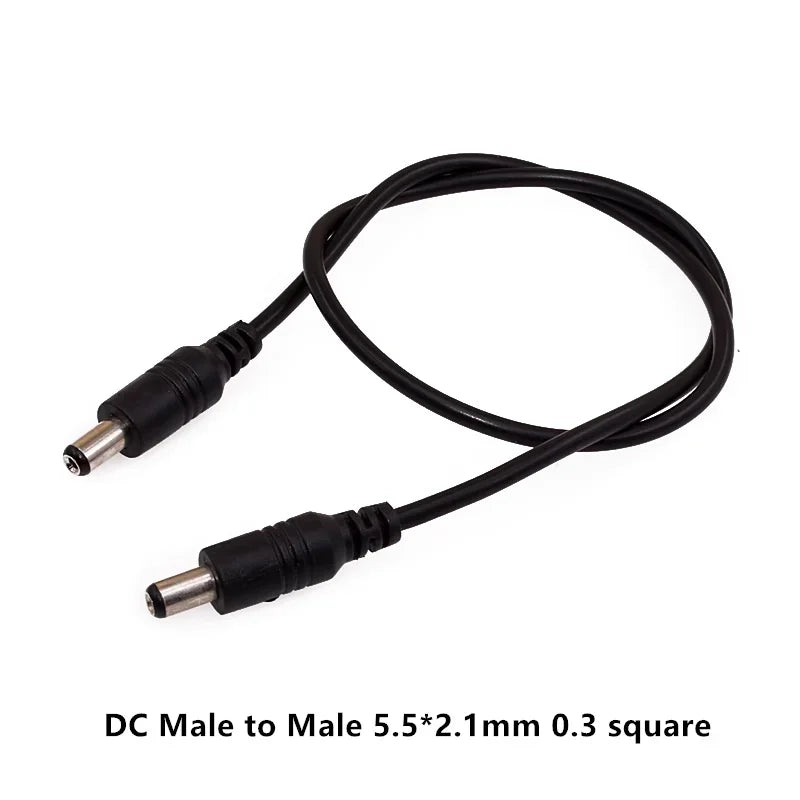 DC Power Plug 5.5 X 2.1 2.5mm 5.5 * 2.1mm Male Female CCTV Adapter Connector Cable Extension Cords 12V Surveillance Camera