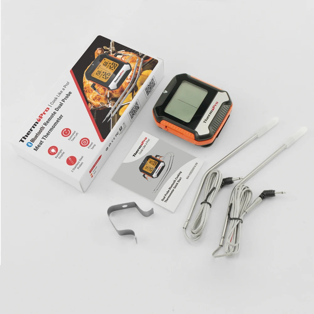 ThermoPro TP904 Bluetooth-connected APP Wireless 135M Dual Probes Digital Meat Thermometer, Kitchen Thermometer with Alarm Timer