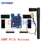 WEMOS D1 Mini Pro 4M 16M Bytes External Antenna Connector NodeMCU Based ESP8266 ESP-8266EX CP2104 WIFI Development Board Micro