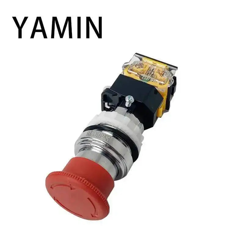 EX Emergency Stop Push Button Switch Explosion-proof Metal Aluminium Alloy Mushroom Head 4 Screws Terminals