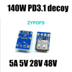 140W 5A USB TYPE-C PD Decoy PD3.1 Triggers 5V 28V 48V Notebook Power Supply PD TO DC Adapter DATA Cable Connection Charging TYPE
