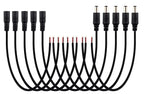 50cm 14AWG DC connector Power socket Cable Plug Wire Male & Female 15A 5.5x2.1mm 2.5mm For LED light Strip CCTV Cameras