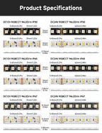 12V 24V 5050 RGBCCT 5 in 1 LED Light 5m 96 Leds/m 6pin RGBW RGBCW RGBWW RGB WW CW 2700K-6500K Strip Lights Black White PCB Tape