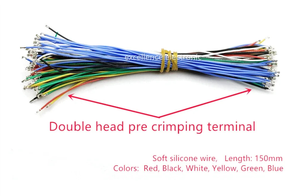 Mini JST MX 1.25mm Pitch Connector Kit 2-10 Pin Female Housing with Pre-Crimped 28AWG Silicone Wire Cable