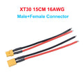 XT30 Connector Adapter Male/Female Plug 15CM 16AWG Silicone Wire Cable for RC FPV Quadcopter Racing Drone Parts