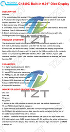 Nano V3.0 Atmega328P Ch340C Built-In 0.91" Oled Display 128*32 Resolution Iic I2C Compatible for Arduino Nano V3.0
