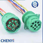 Green 9 Pin auto waterproof connector Diagnosctic Tool circular Wire Harness plug pigtail HD16-9-1939S-P080 HD10-9-1939P-P080