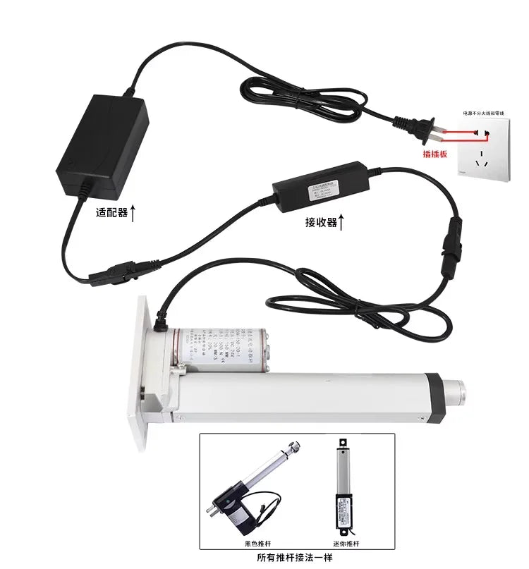 10MM-150MM  Mirco Electric Linear Actuator  DC motor  12V/24V 20-150N Reciprocating Motor Remote Automation