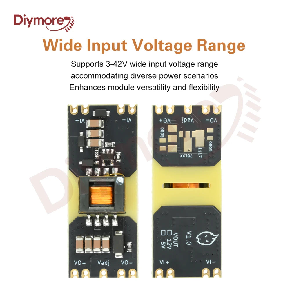 JW3510 Isolated Power Module DC-DC Converter 3-42V Input To 5/12V Output Buck-Boost Module