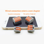 Compact Quick Plug-in Terminal for Cable Connectors, 30/50/100 Piece Terminal Orange Home Wiring Module Paralleling Device