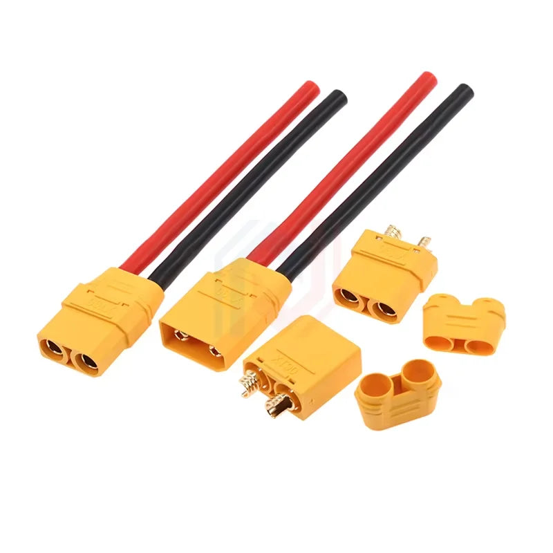 Xt90 Male and Female Connector Aircraft Model Lithium Battery Connector Xt90s Electrical Adjustment Gold-Plated Cable Plug