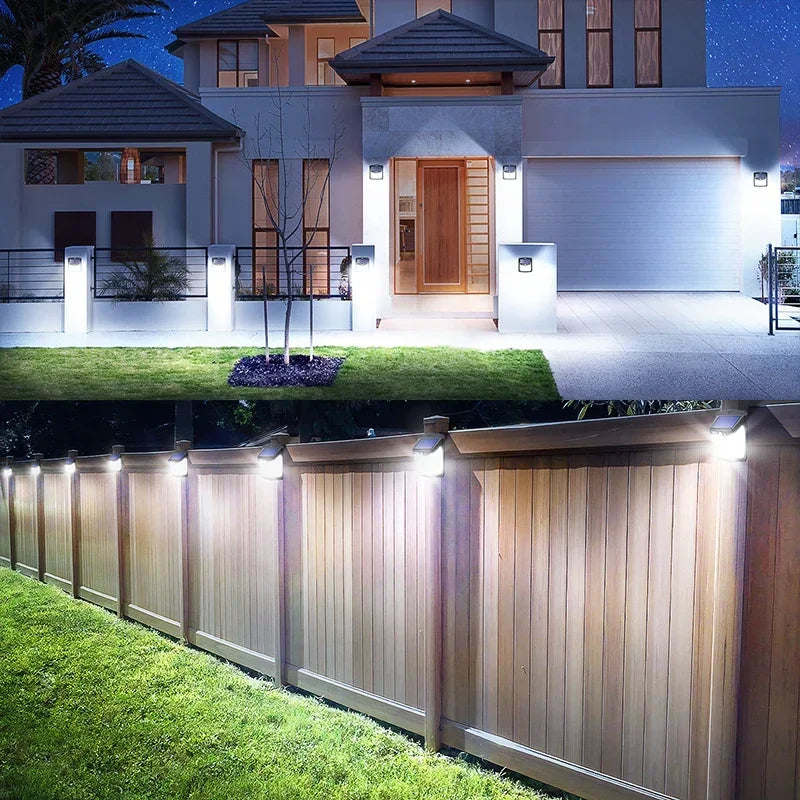 1/2/4Pcs Solar Wall Lights Outdoor Durable 128LED Motion Sensor Security Lamps with 3 Lighting Modes Waterproof for Garden Yard
