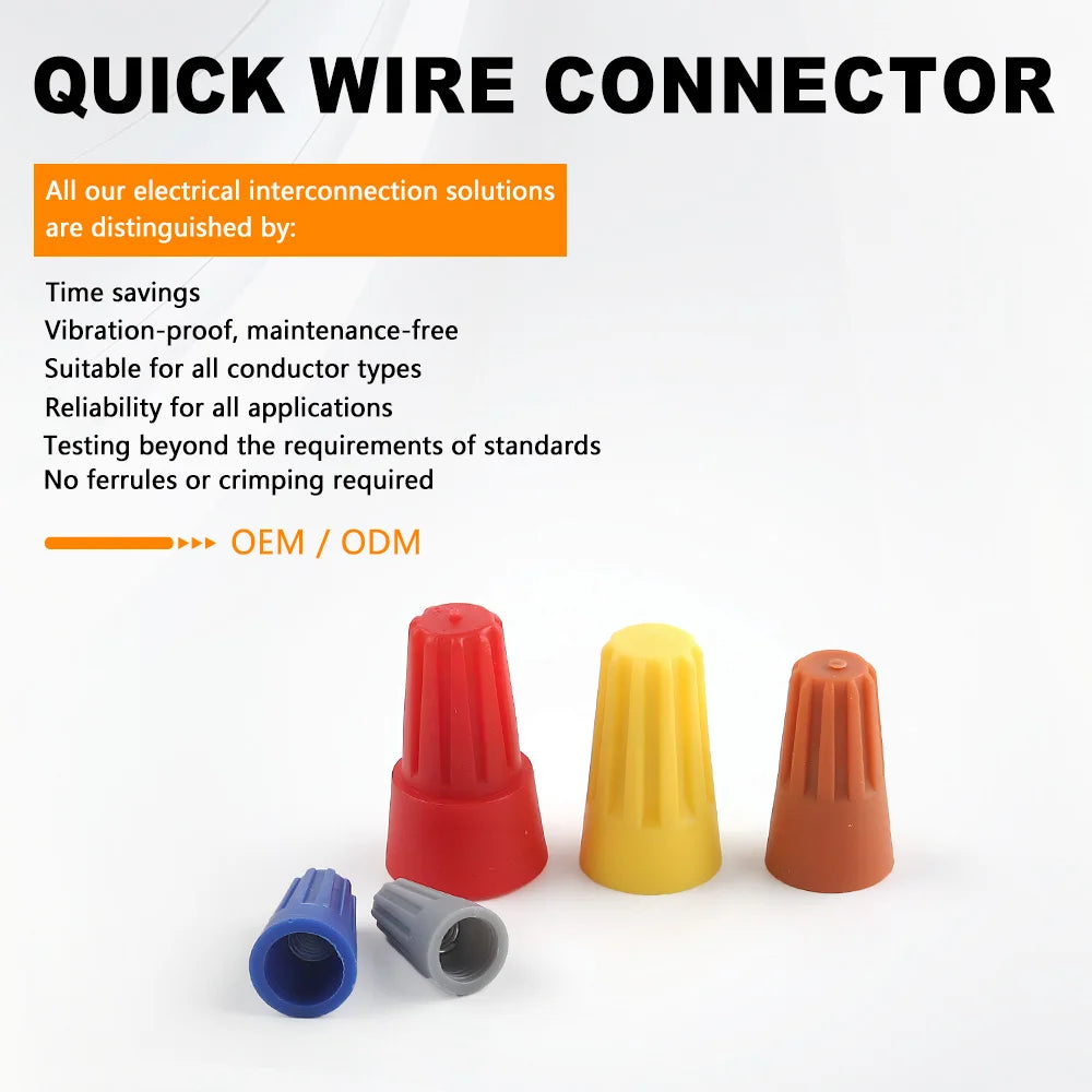 DIY GO 200PCS Quick Wire Connector Screw Cap Terminals, Electrical Equipment Connectors, Wire Connector Terminals, AWG 22-10