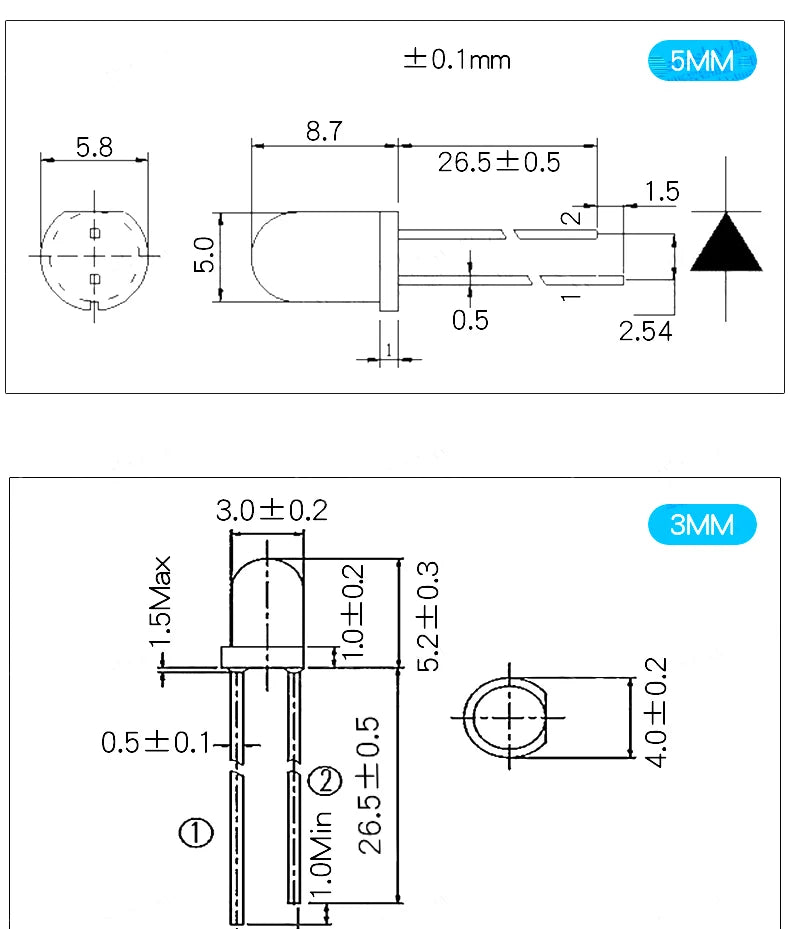 10 Pair 3mm 5mm 940nm LED Infrared Emitter and IR Receiver Diode Diodes F3 F5 Photodiode LED Flame Sensor DIY PCB