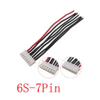 5Pcs JST-XH 2.54mm Pitch 1/2/3/4/5/6/7S Balancer Cable 22AWG Silicone RC Lipo Battery Balancer Charger Plug Wire Connector