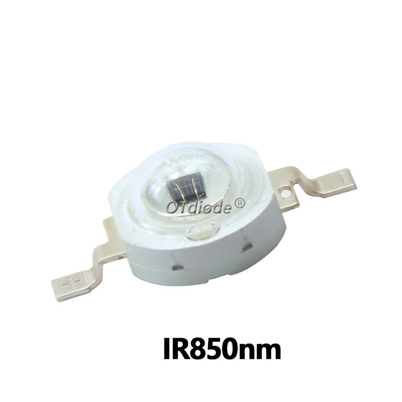 IR LED 3W 730nm 740nm 850nm 940nm 1050nm 3Watt Chip Diode Infrared Red Beads Radiation Bulb Laser Flashlight Night Vision Camera