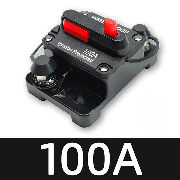 20A to 300A 12V-48V Circuit Breaker Power Protect Fuse Trolling with Manual Reset Waterproof Car Boat Manual 30A 80A 100A 300A