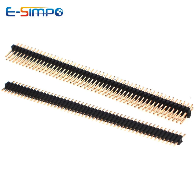 10pcs 1.0mm 1.27mm 2.0mm 2.54mm Pin Header Double Row Male 1/2~40P Breakaway PCB Board Connector Strip Pinheader 1*2/2P 4P 6-40p