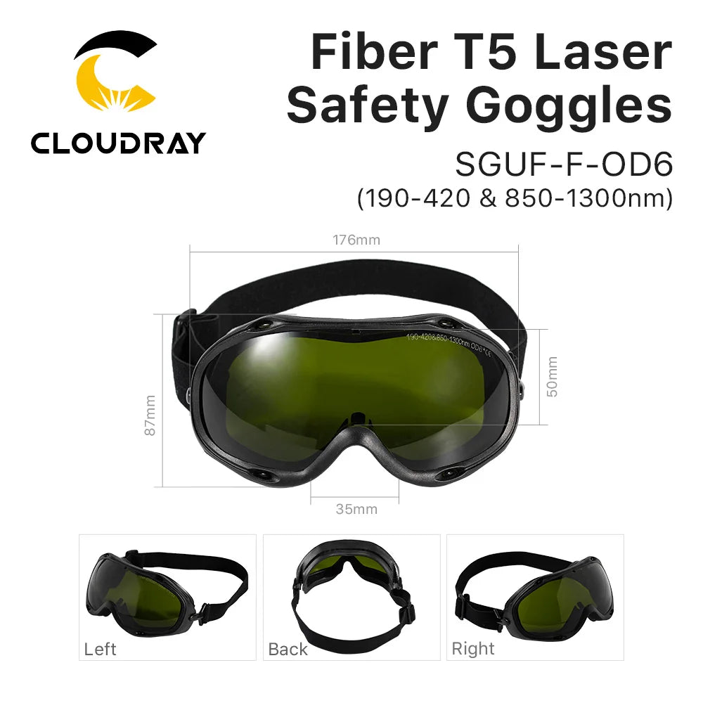 Cloudray 1064nm OD6+ Laser Safety Goggles Protective Glasses Shield Protection Eyewear For YAG DPSS Fiber Laser