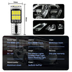 10Pcs T10 W5W 194 501 Led Canbus No Error Car Interior Light T10 26 SMD 4014 Chip Pure White Instrument Lights Bulb Signal Lamp